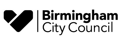 Birmingham City Council logo with black heart icon