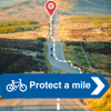 Protect A Mile On The National Cycle Network - Virtual Gift £20. Image shows a beautiful long stretch of the Network winding through the countryside.