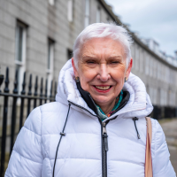 Elderly woman smiling