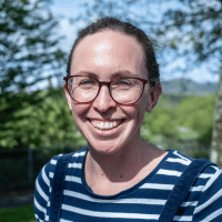 Portrait of woman smiling.