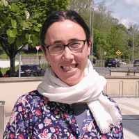 Portrait of woman smiling.