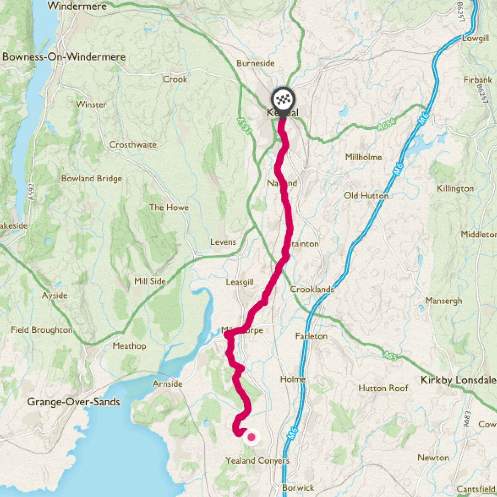 √ Lancaster Canal Map Route