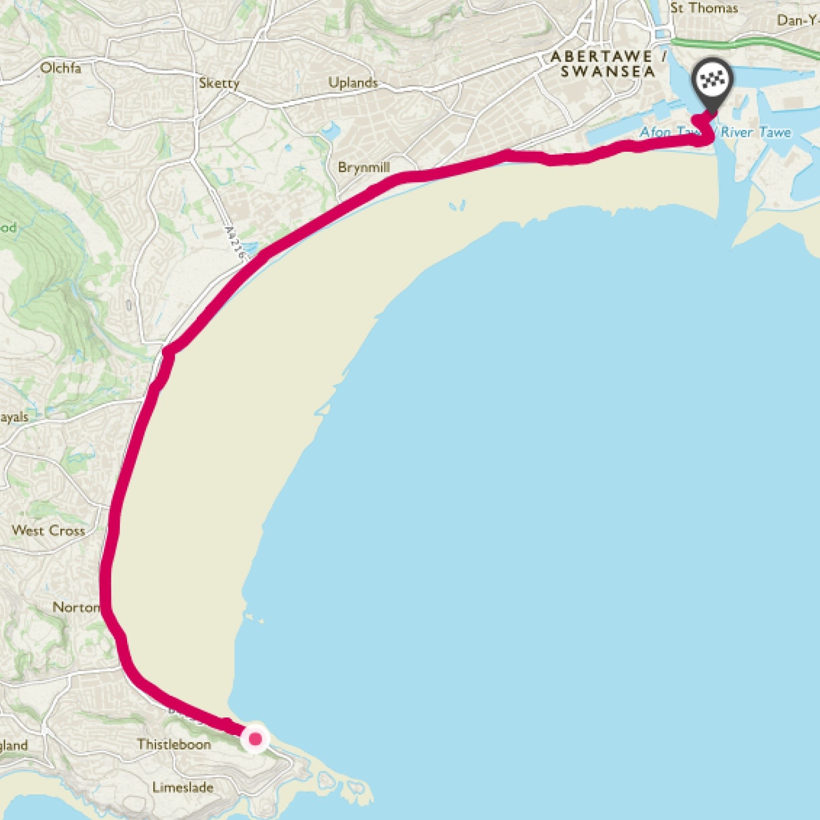 Peninsula Bike Trail Map Swansea Bike Path - Sustrans.org.uk