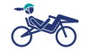 Recumbent bike icon