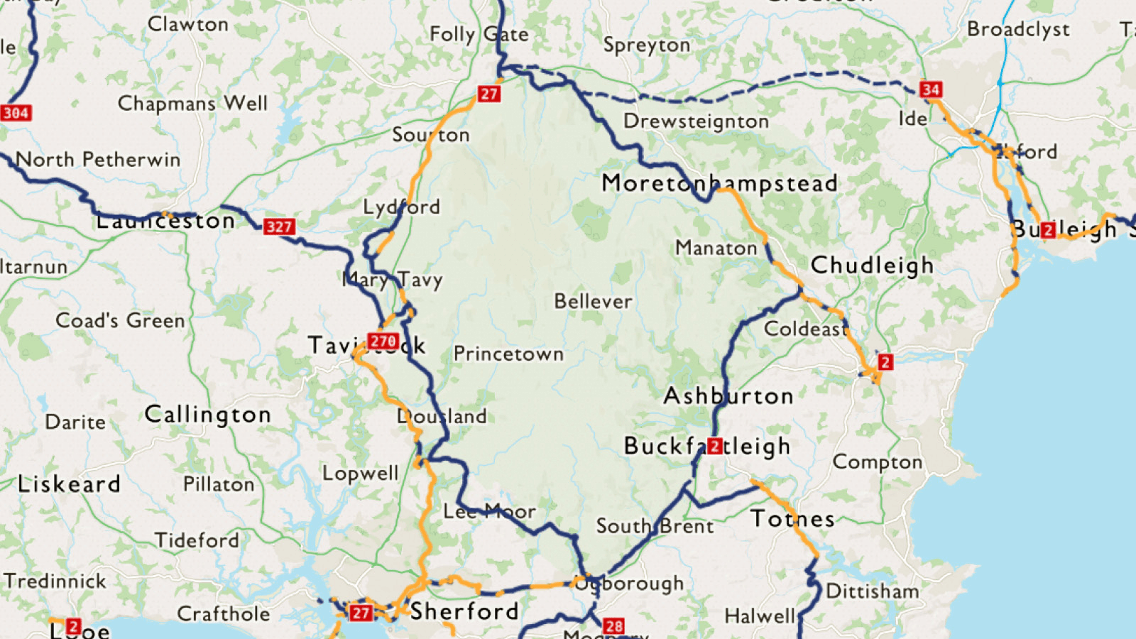 dartmoor cycle routes