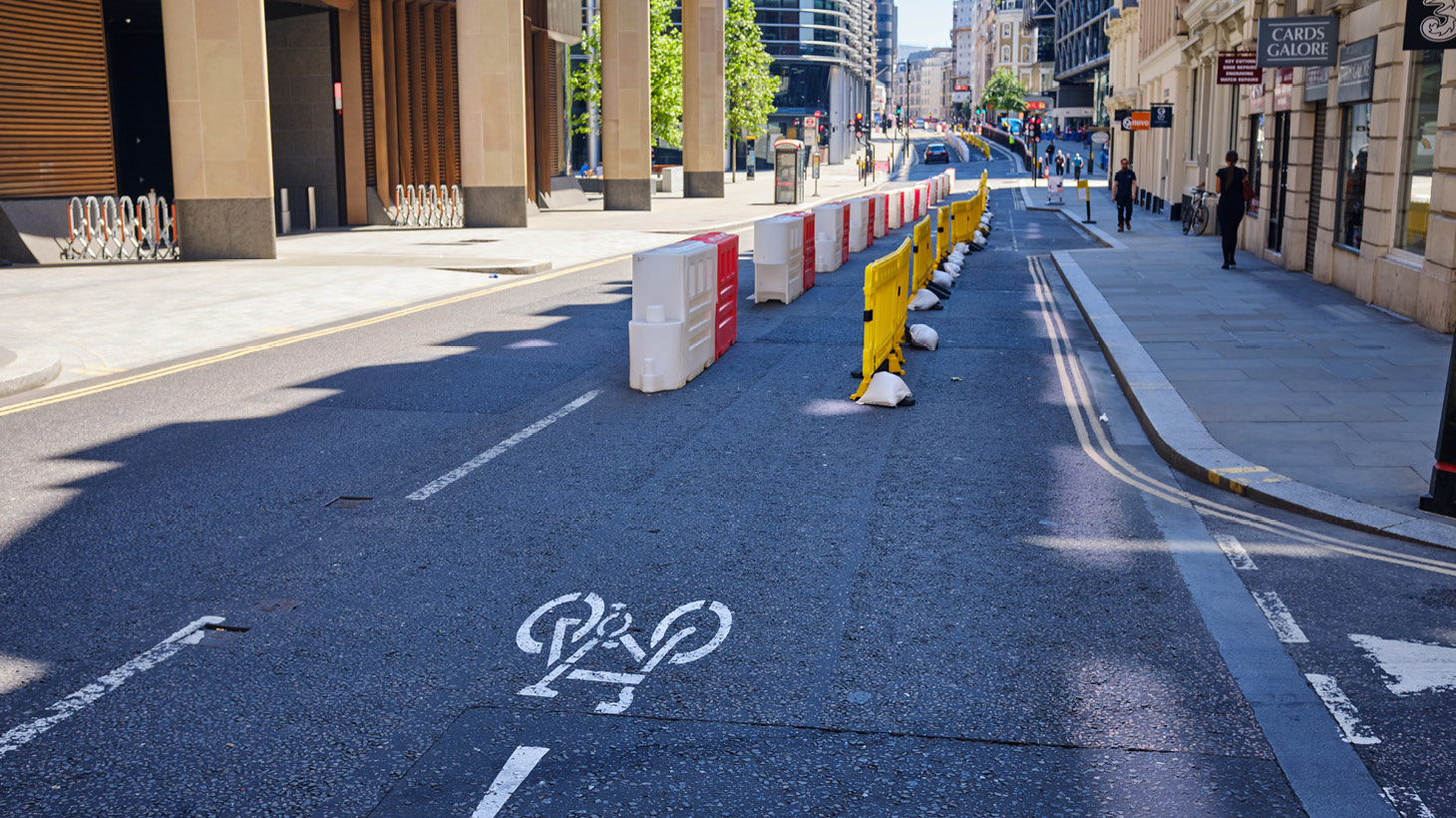 Temporary cycle online lanes